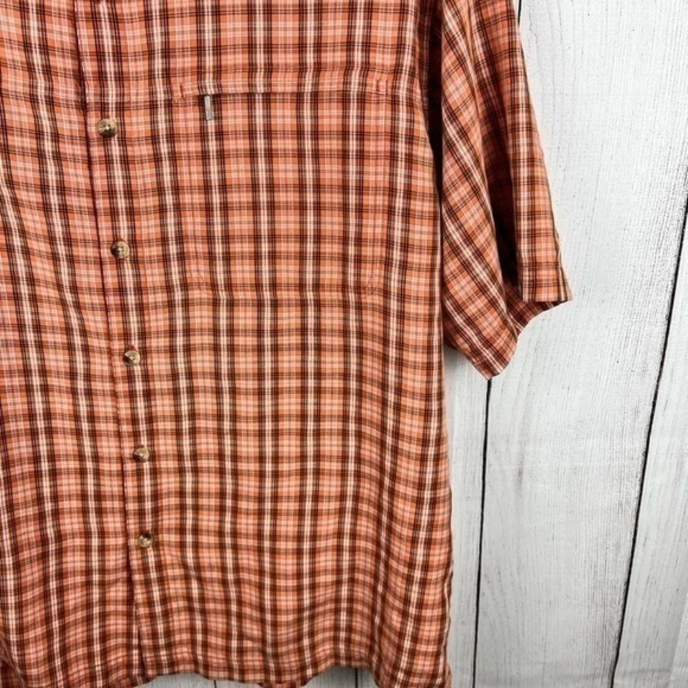 The North Face Men's Plaid Fishing Shirt Sz Large Short‎ Sleeve Ventilated